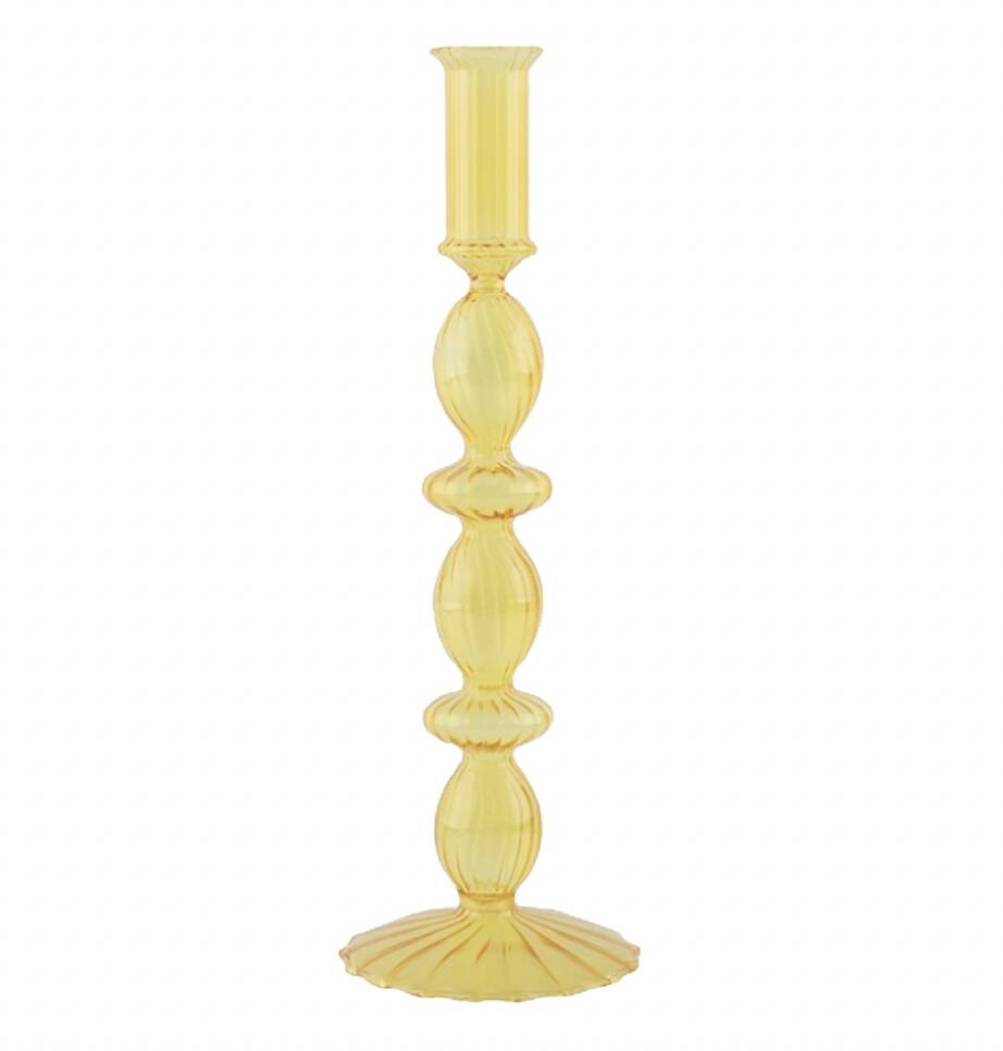 Yellow candle holder