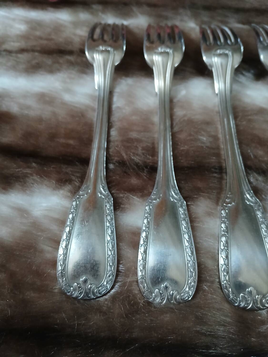 14 antique silver-plated cutlery sets