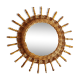 Mirror sun in rattan 43cm
