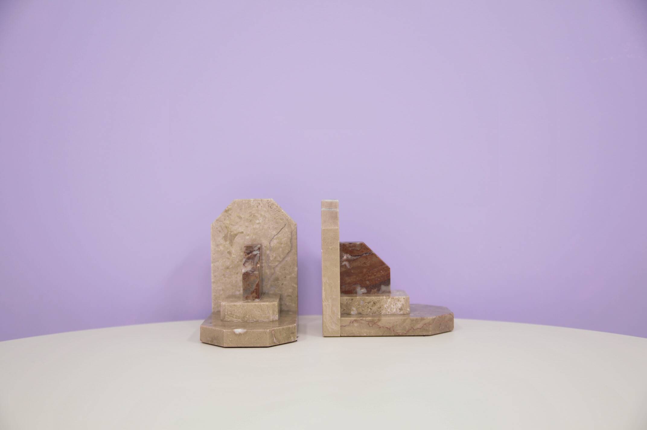vintage marble Art Deco book stands