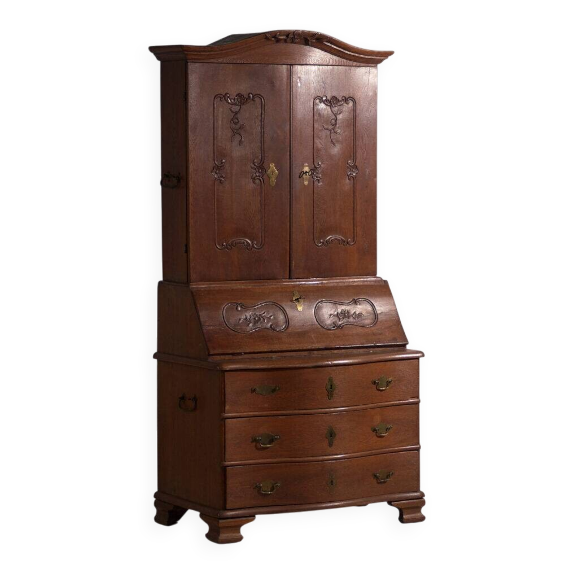 Antique oak secretary – Central Europe, circa 1850