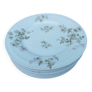 six assiettes à dessert