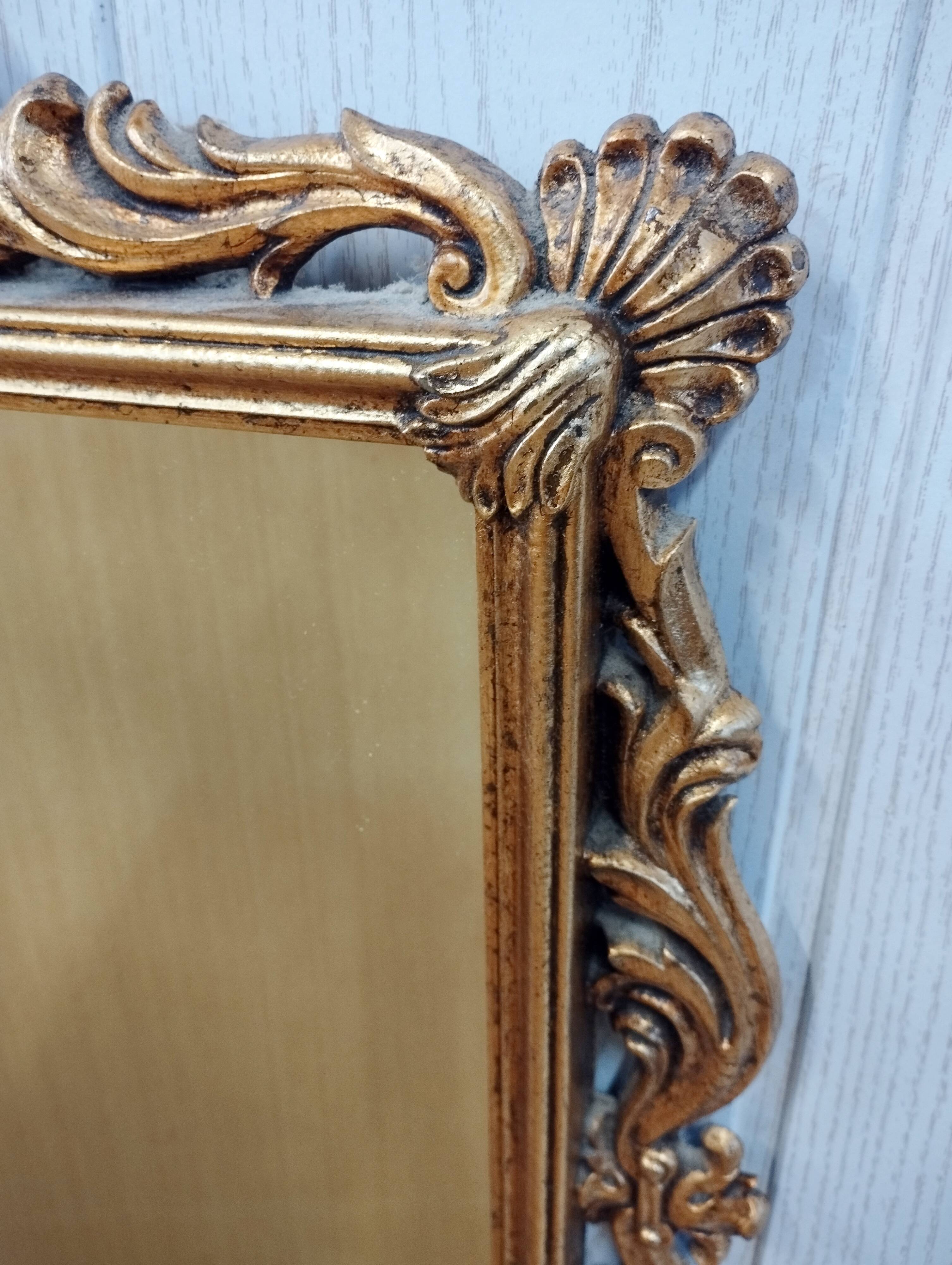 Old gilded wooden mirror 40x56cm