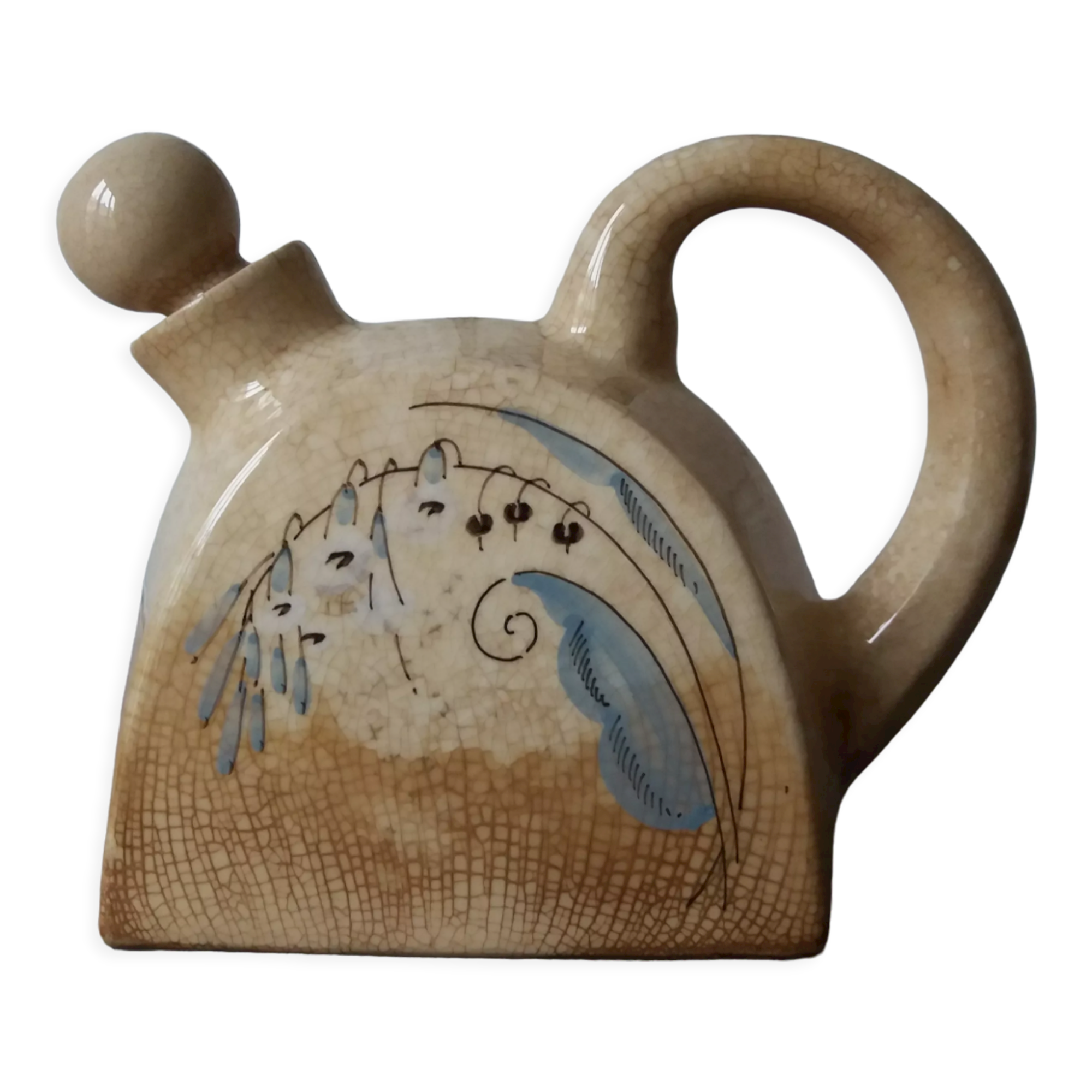 Modernist teapot art deco in stoneware