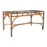 Mid-Century Chippendale Bamboo Dining Table, Italy, 1960s