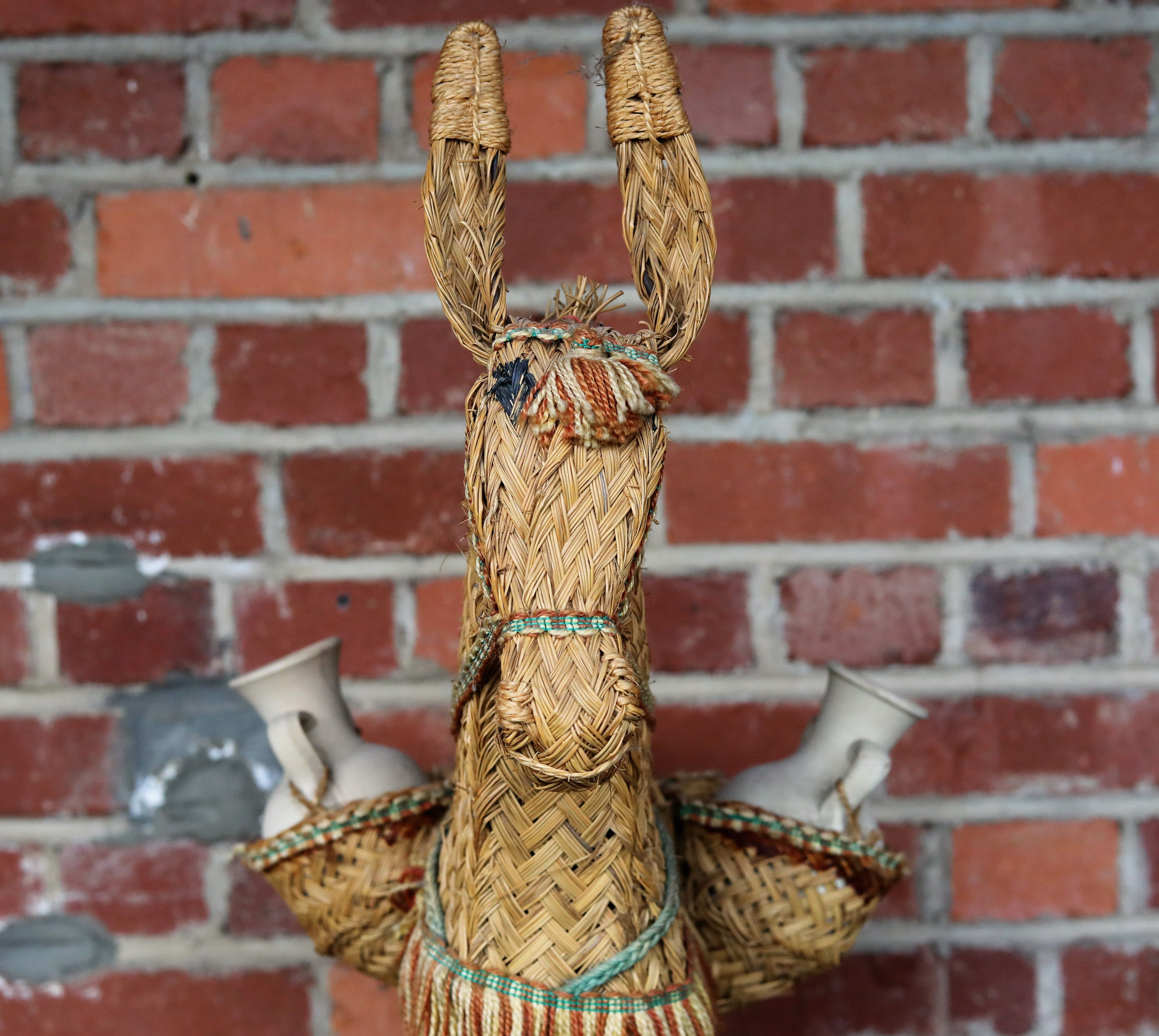 Provençal donkey in rattan