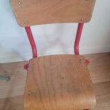 Chaise enfant scolaire écolier vintage bois