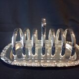 Silver metal toast holder