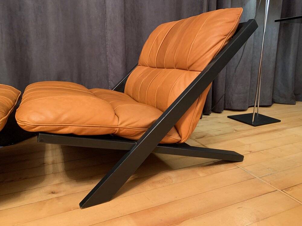 Set of armchairs by Ueli Berger, de Sede, Switzerland, 1970s