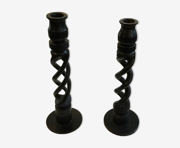 Bougeoirs en ébène