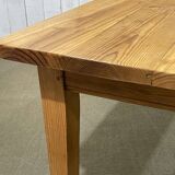 Table de ferme anglaise en pitch pin , fabrication des années 80