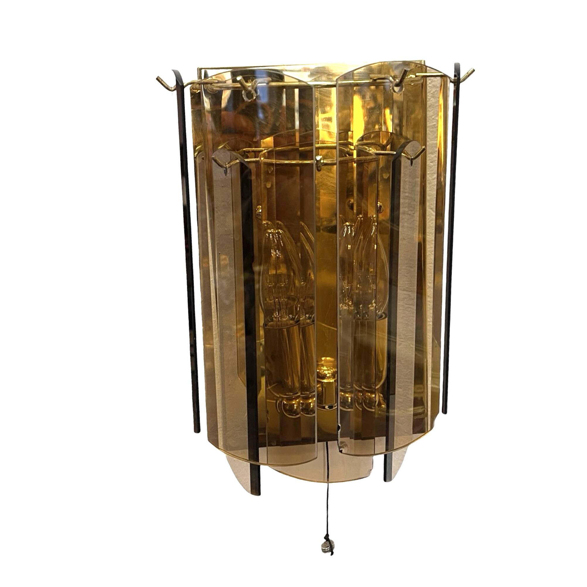Wall lamp sconce in Hollywood Regency style, Sölken Leuchten, Germany, 1980