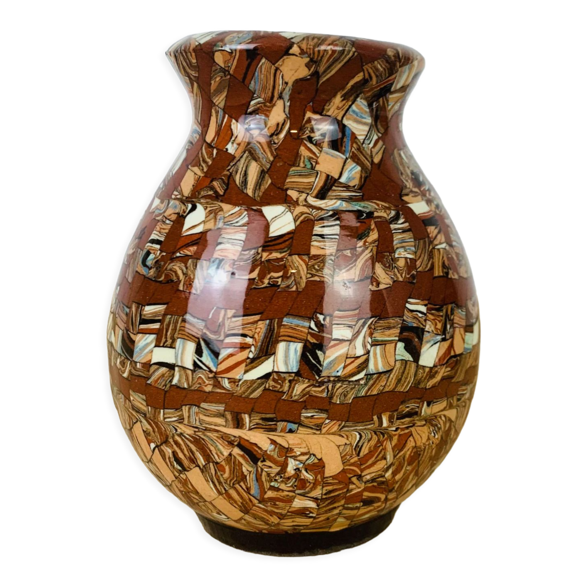 Vase Gerbino Vallauris mixed earth