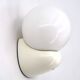 White Tissot wall light with opaque glass globe, 1970s/80s