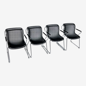 Set de 4 chaises Penelope par Charles Pollock pour Castelli, années 1980