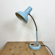 Blue Industrial Gooseneck Table Lamp, 1960s