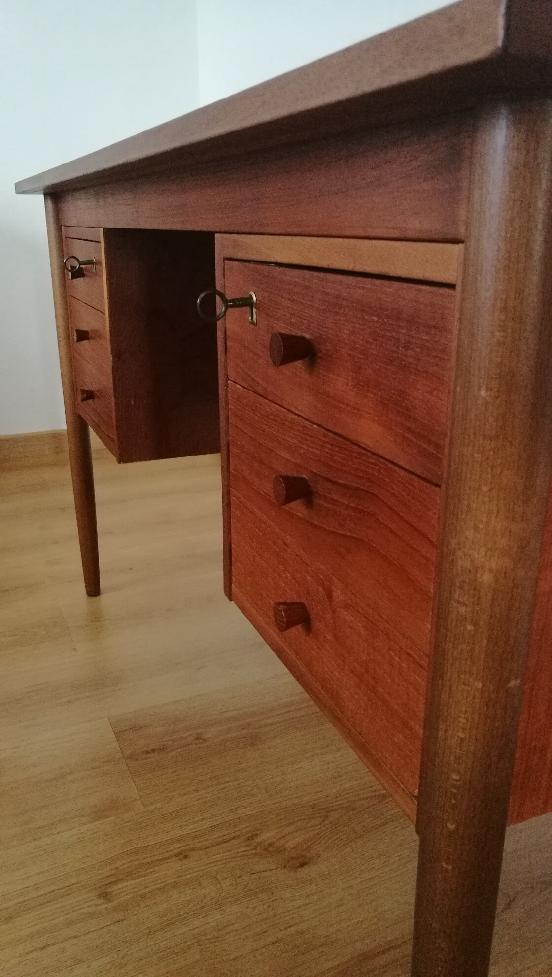 Vintage Scandinavian teak desk 60