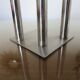 Triple candle holder, modernist, minimalist stainless steel 1970