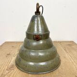 Green Industrial Aluminium Hanging Lamp, 1970s