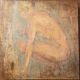 Painting signed oil on wood female portrait “belle époque”