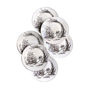 lot de 6 assiettes plates