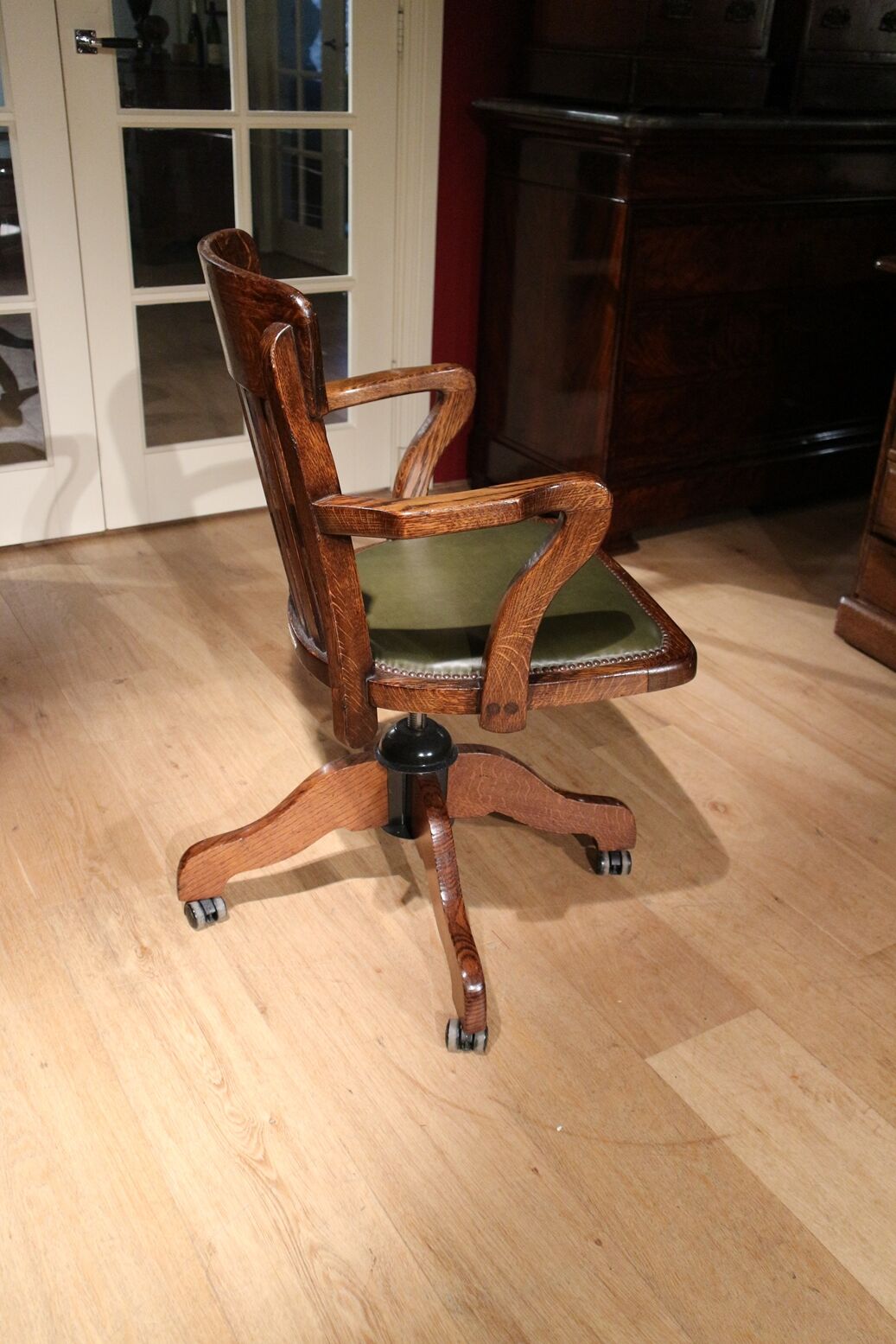 Antique oak office chair