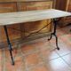 Table de café en chêne et fonte