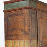 Painted folk art bridal wardrobe 1816