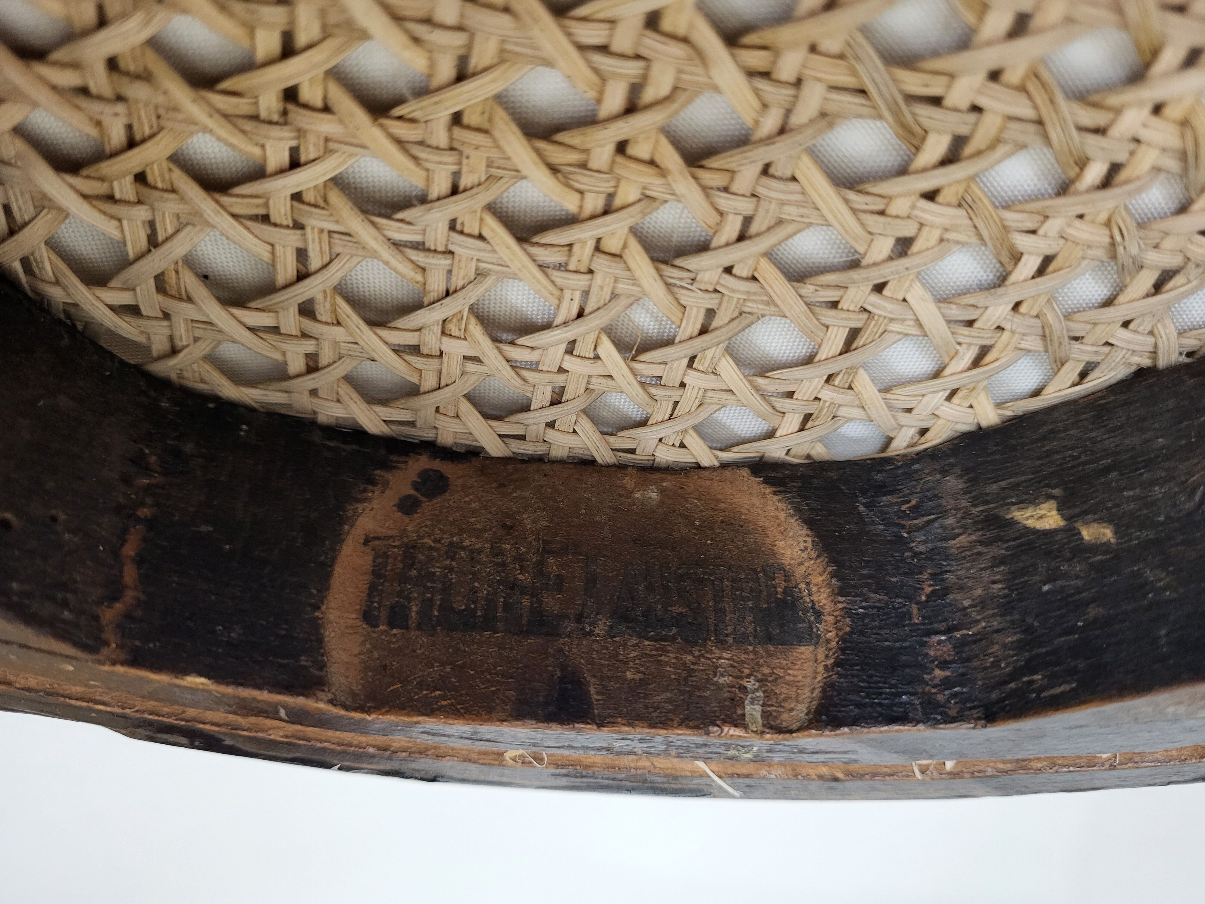 Blackened curved wooden stool Thonet