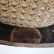 Blackened curved wooden stool Thonet