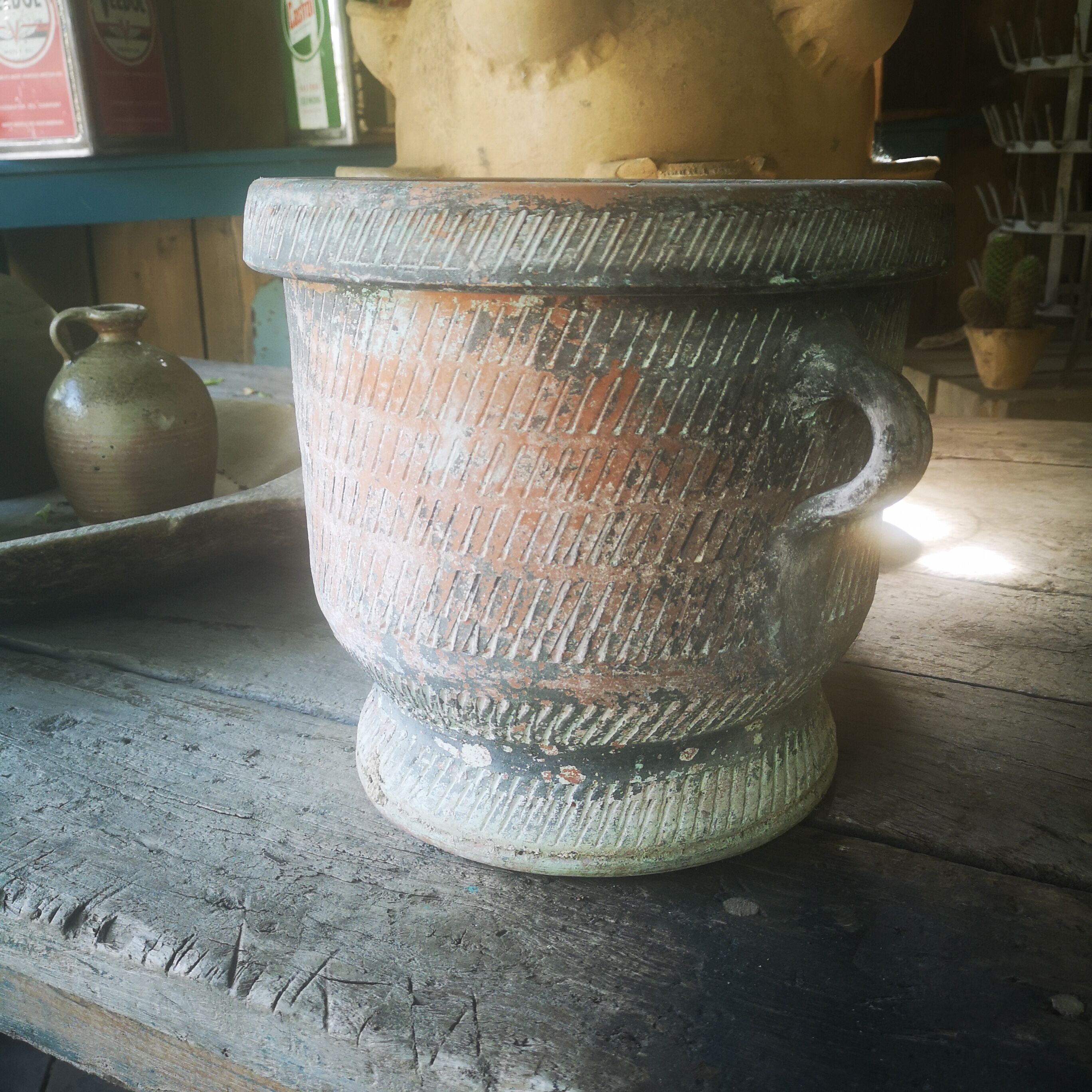 Old terracotta pot