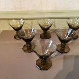 Suite of 6 glasses in Art Deco Porto