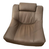Fauteuil en cuir marron