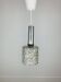 Vintage 60s chiseled glass pendant light