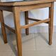 Revisited antique chair in solid wood with a sage green seat.
