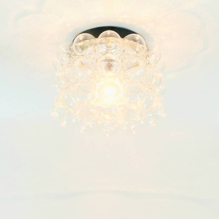 Transparent Bubble Glass Ceiling Light by Helena Tynell for Limburg, 1960s