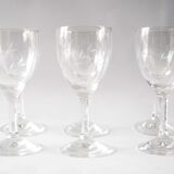 Set of 6 chiseled glasses