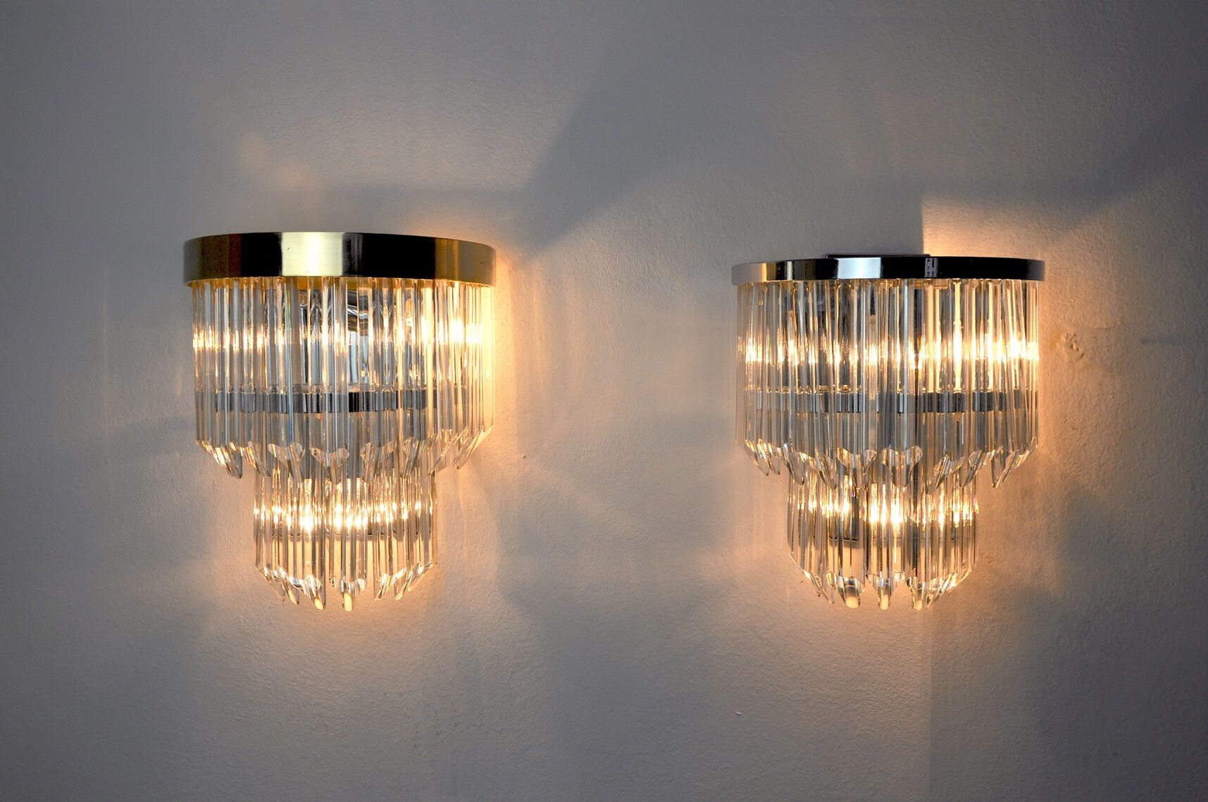 Venini wall lamp duo, Italy, 1970