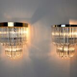 Venini wall lamp duo, Italy, 1970