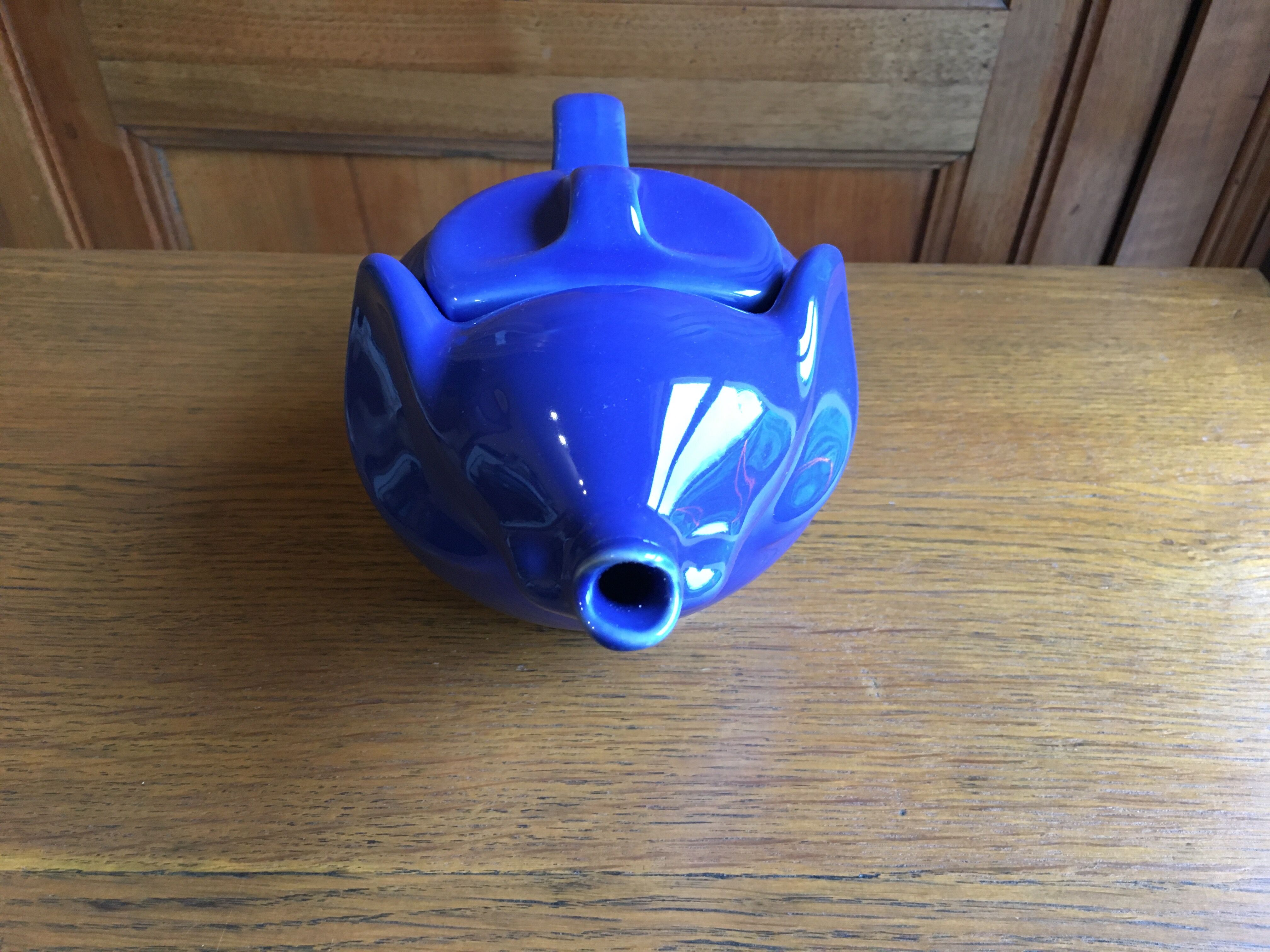 Elephant blue teapot