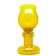 Modernism vase, yellow glass, designed by J. Słuczan-Orkusz, Poland, 1970s