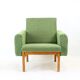 Midcentury Armchair In Fabric & Beech, Czechoslovakia 1960s