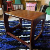 Trio of nesting coffee tables, 1970, dark wood