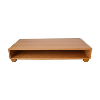 Coffee table Ecart International by Andrée Putman model "crossing" oak wood