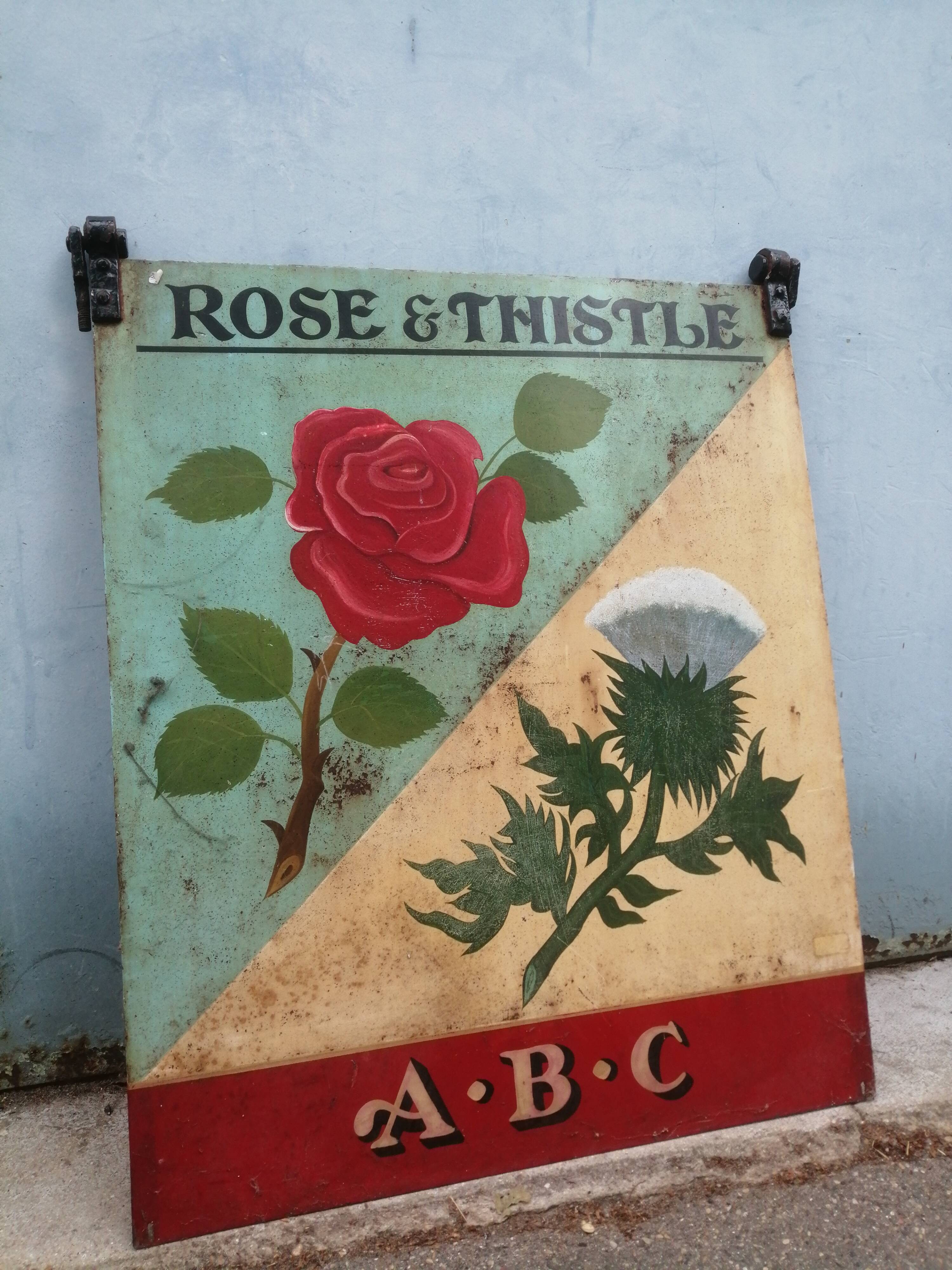 Plaque en tole peinte