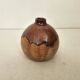 Glazed ceramic ball vase soliflore signed JL