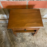 Chevet Table Nuit Style LOUIS XV Bois Tiroir + Case Vintage