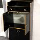 70s lacquered black and gold hairdresser