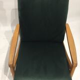 60s chair in green velvet