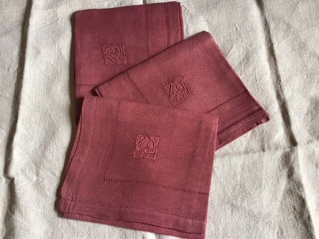Set de 3 serviettes roses